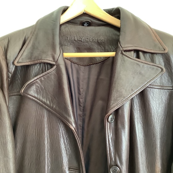 Reilly Olmes  Genuine Leather Brown Womens Coat L - Picture 10 of 14